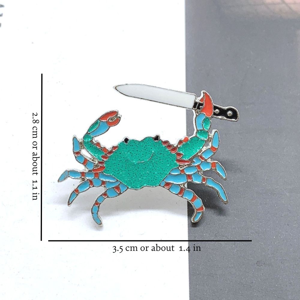 STABBY CRAB ENAMEL PIN