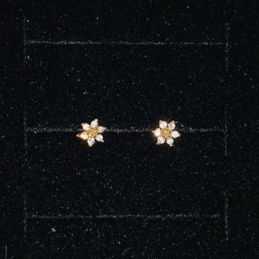 MINI SUNFLOWER CARTILAGE EARRINGS (PAIR)
