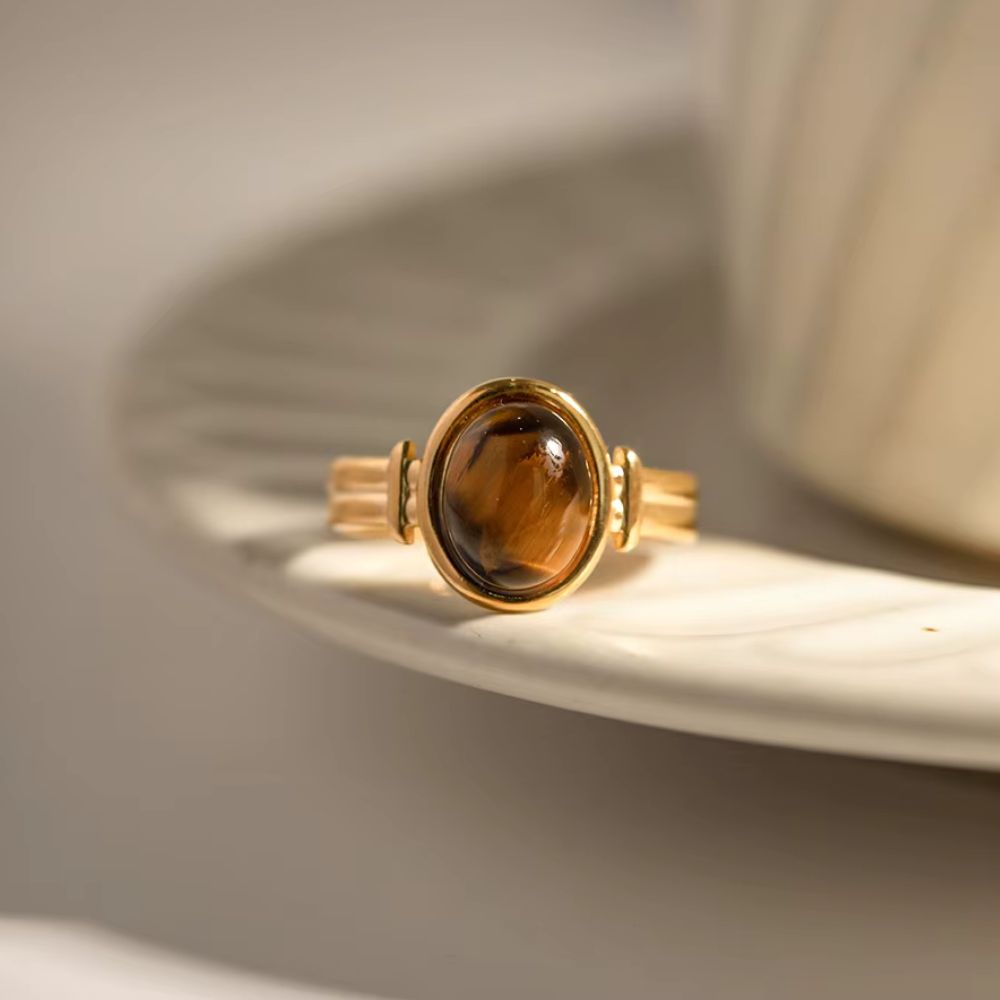 NATURAL STONE RING (ADJUSTABLE)