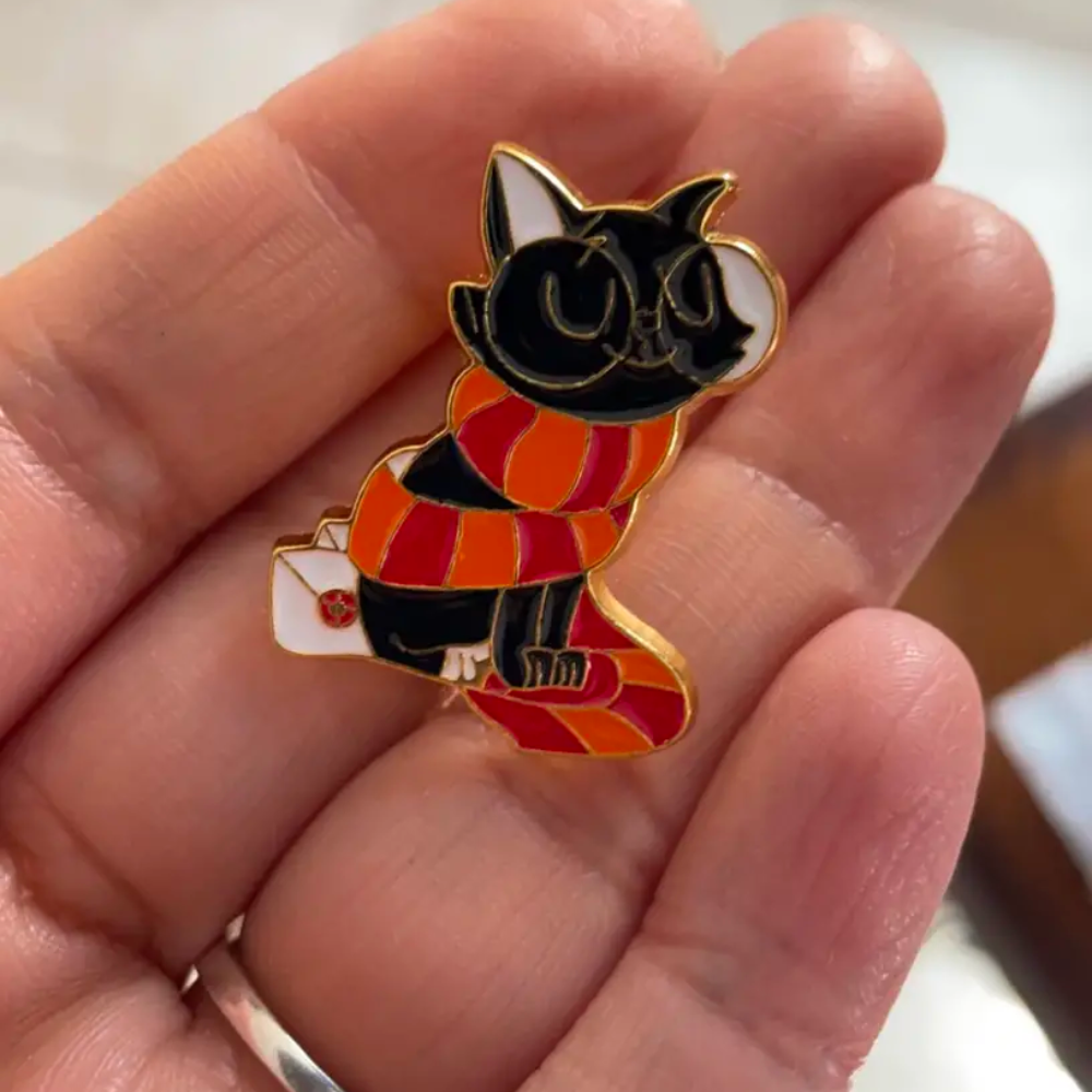 CAT WIZARD ENAMEL PIN