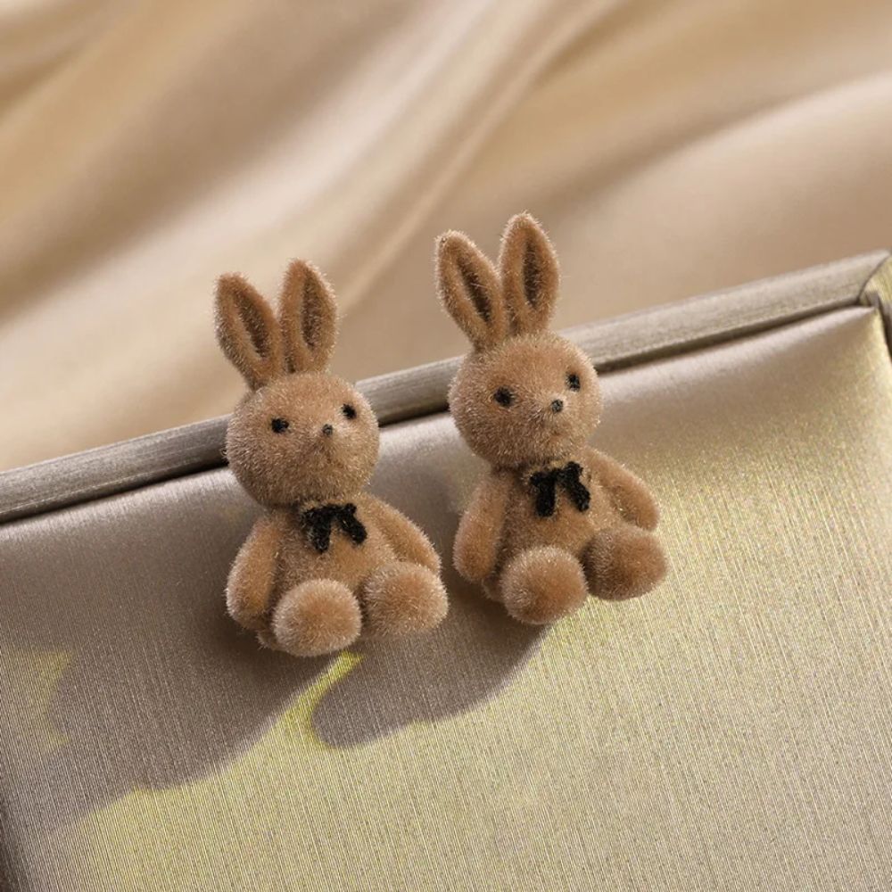 CUTE ANIMAL PLUSH EARRINGS (PAIR)