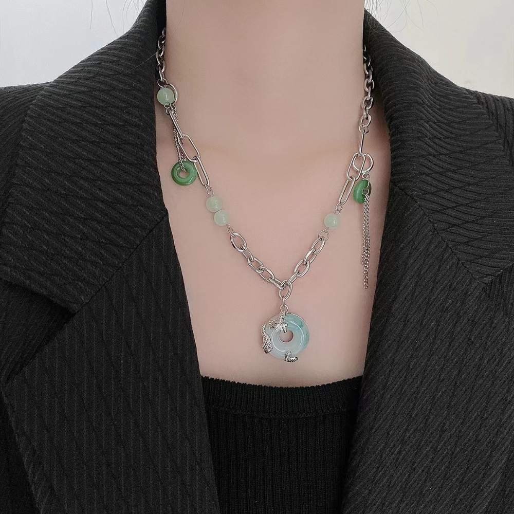 JADE DRAGON JEWELRY SET