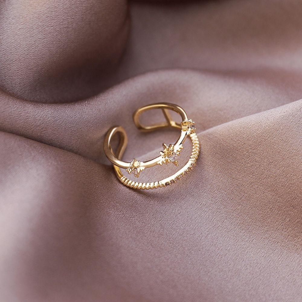 GOLD STAR RINGS SET (ADJUSTABLE)