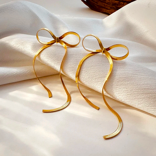 CHIC BOW EARRINGS (PAIR)