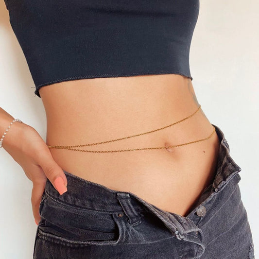 LAYERED WAIST GOLD CHAIN (ADJUSTABLE)