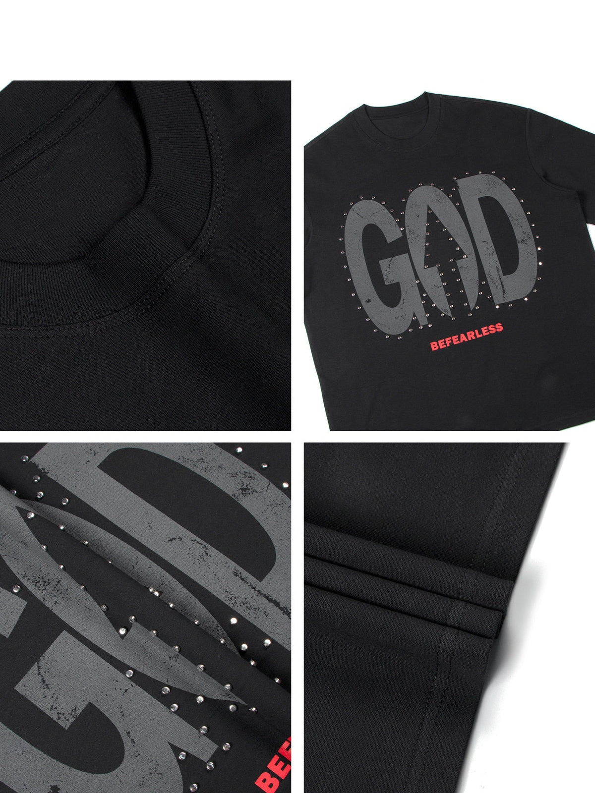 "Fearless God" 270G Men's Oversized Tee