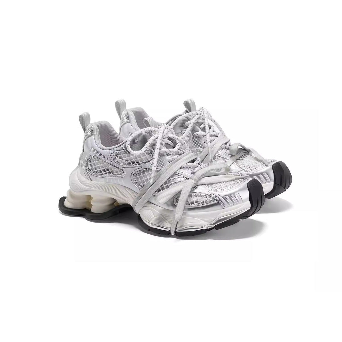 Silver Planet Shox Sneaker