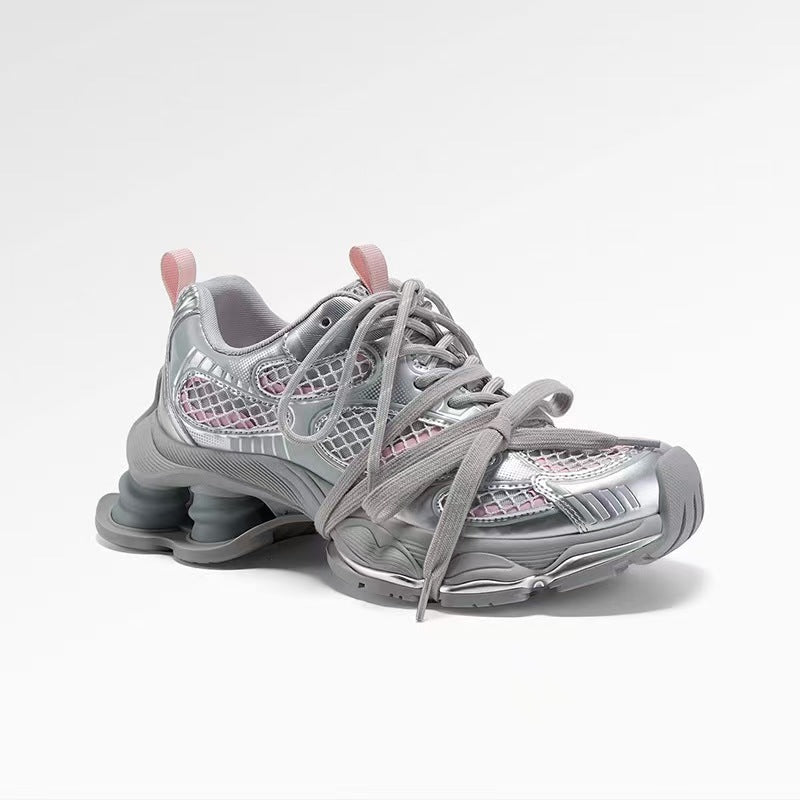 Silver Planet Shox Sneaker