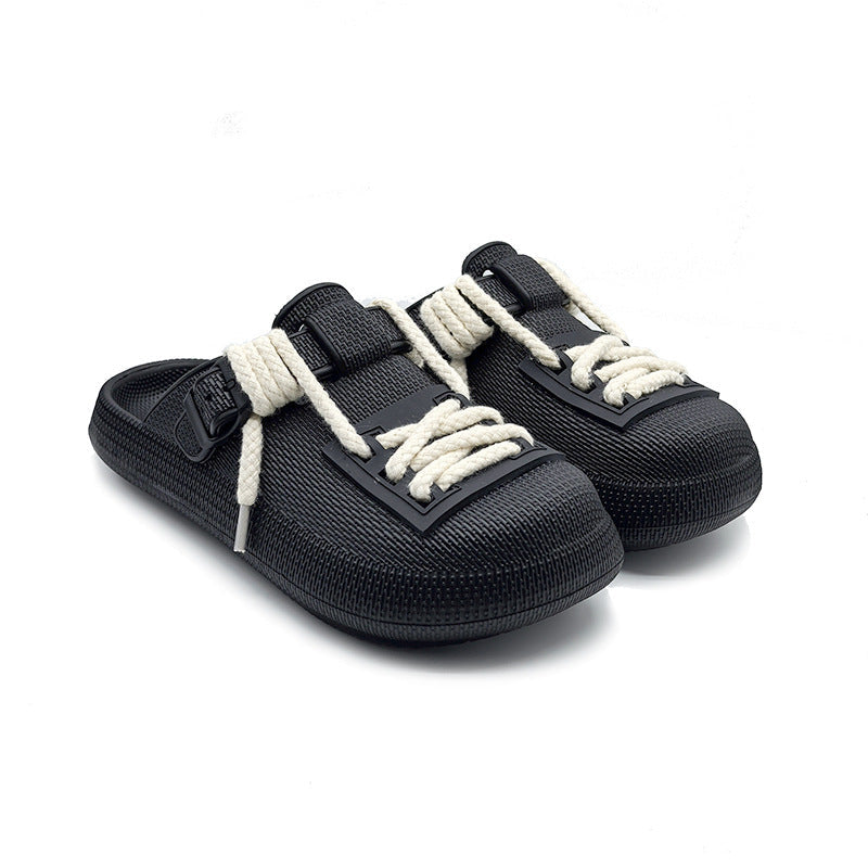 Lace-Up Leisure EVA Foam Mules