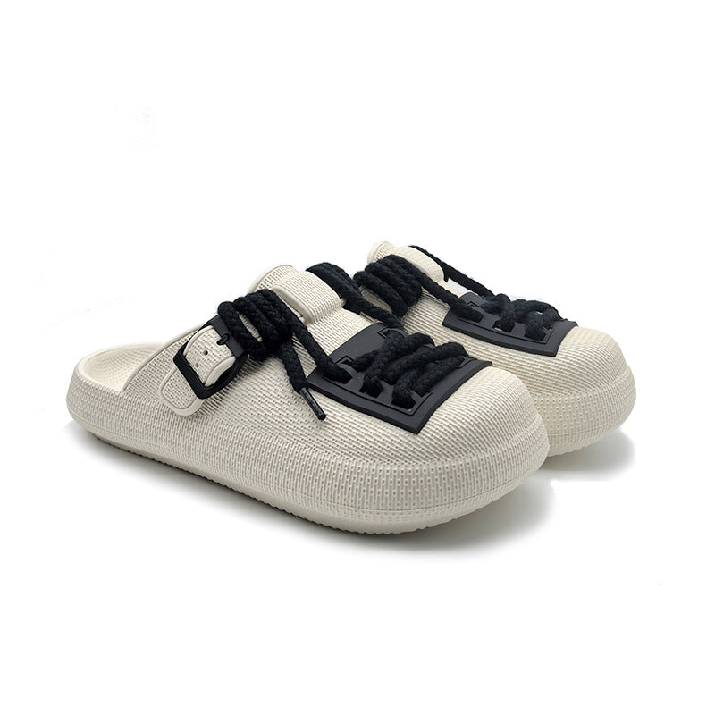 Lace-Up Leisure EVA Foam Mules