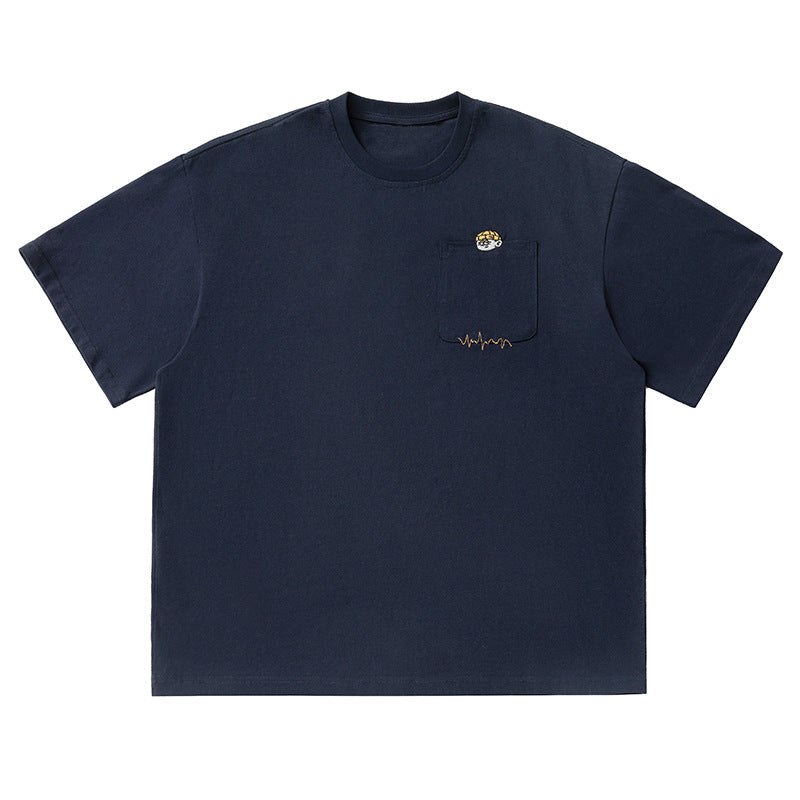 "Secret Vibe" Couple Oversized Pocket Tee