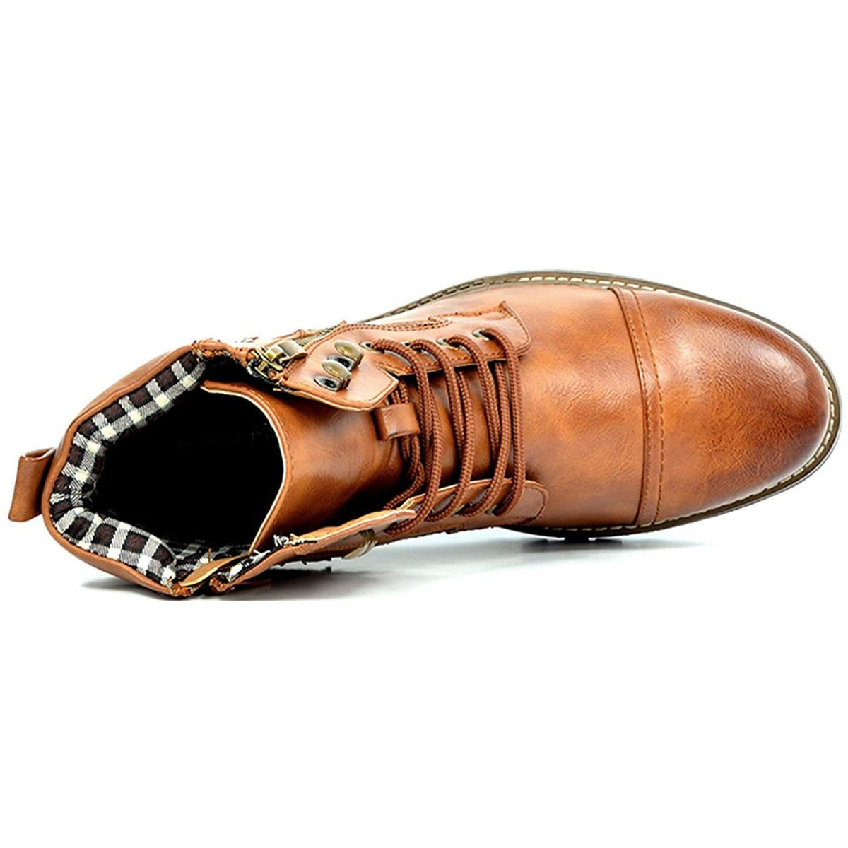 Old-School Leather Zippered Boots