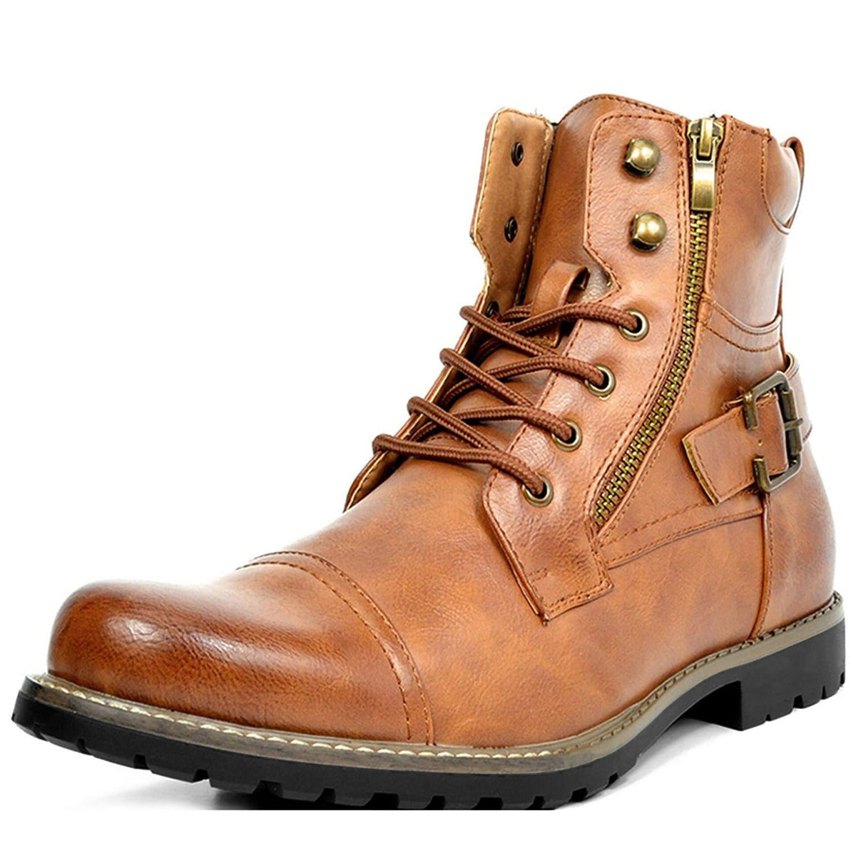Old-School Leather Zippered Boots