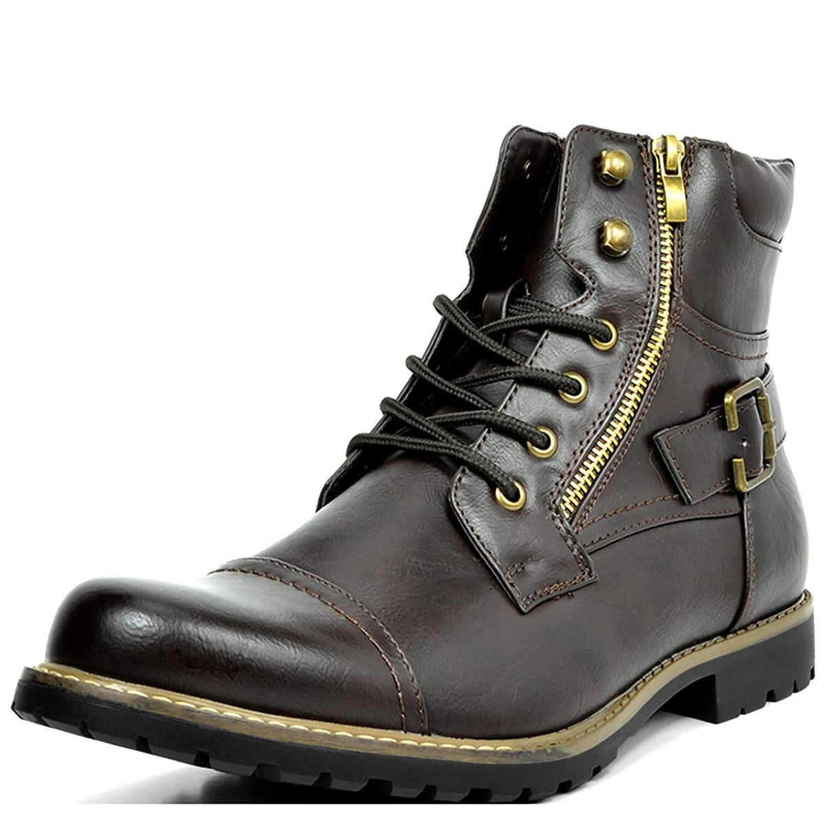 Old-School Leather Zippered Boots