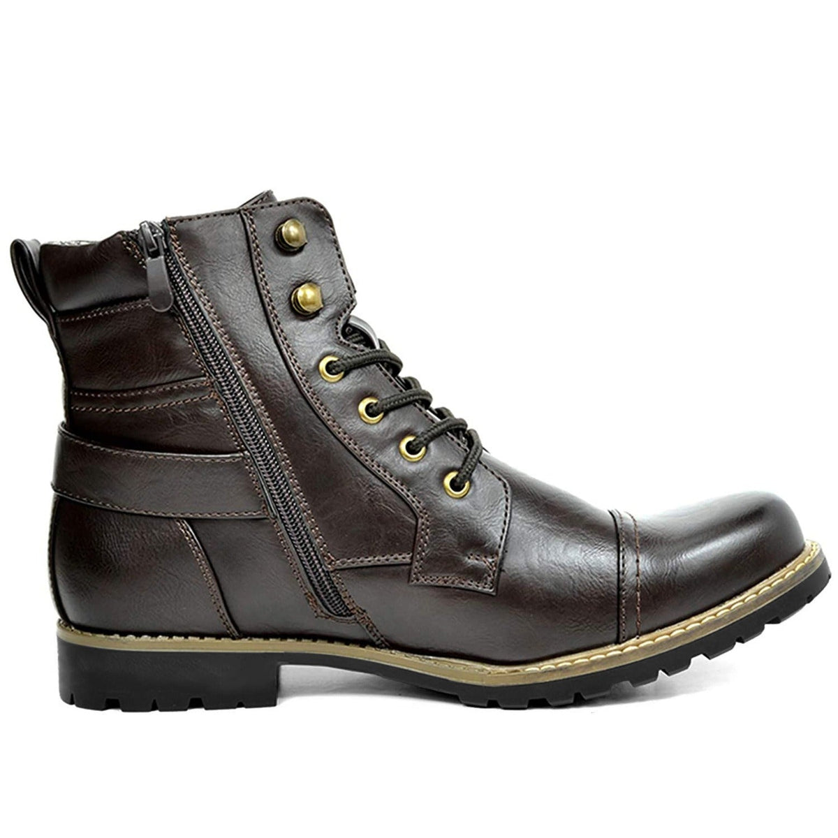 Old-School Leather Zippered Boots