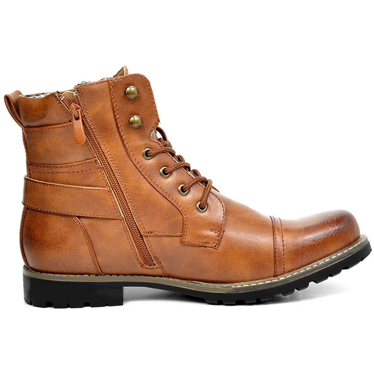 Old-School Leather Zippered Boots